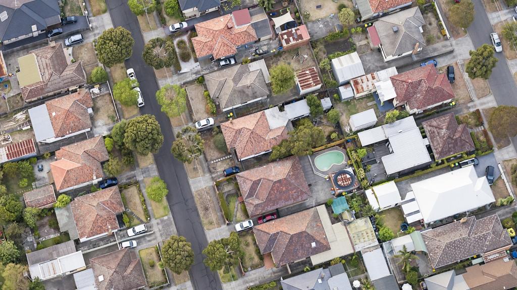 Aerial View of Suburban Melbourne Streets