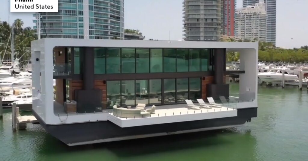 Floating mansion for sale for $7.9 million. Picture: Mansion Global