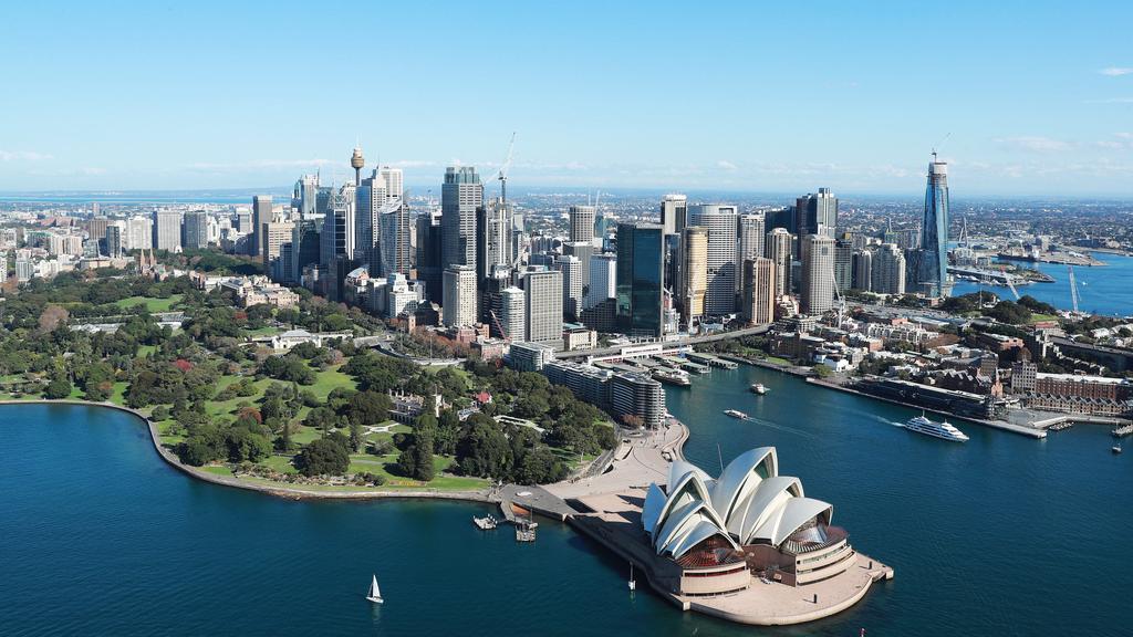 Aerial view of the Sydney CBD