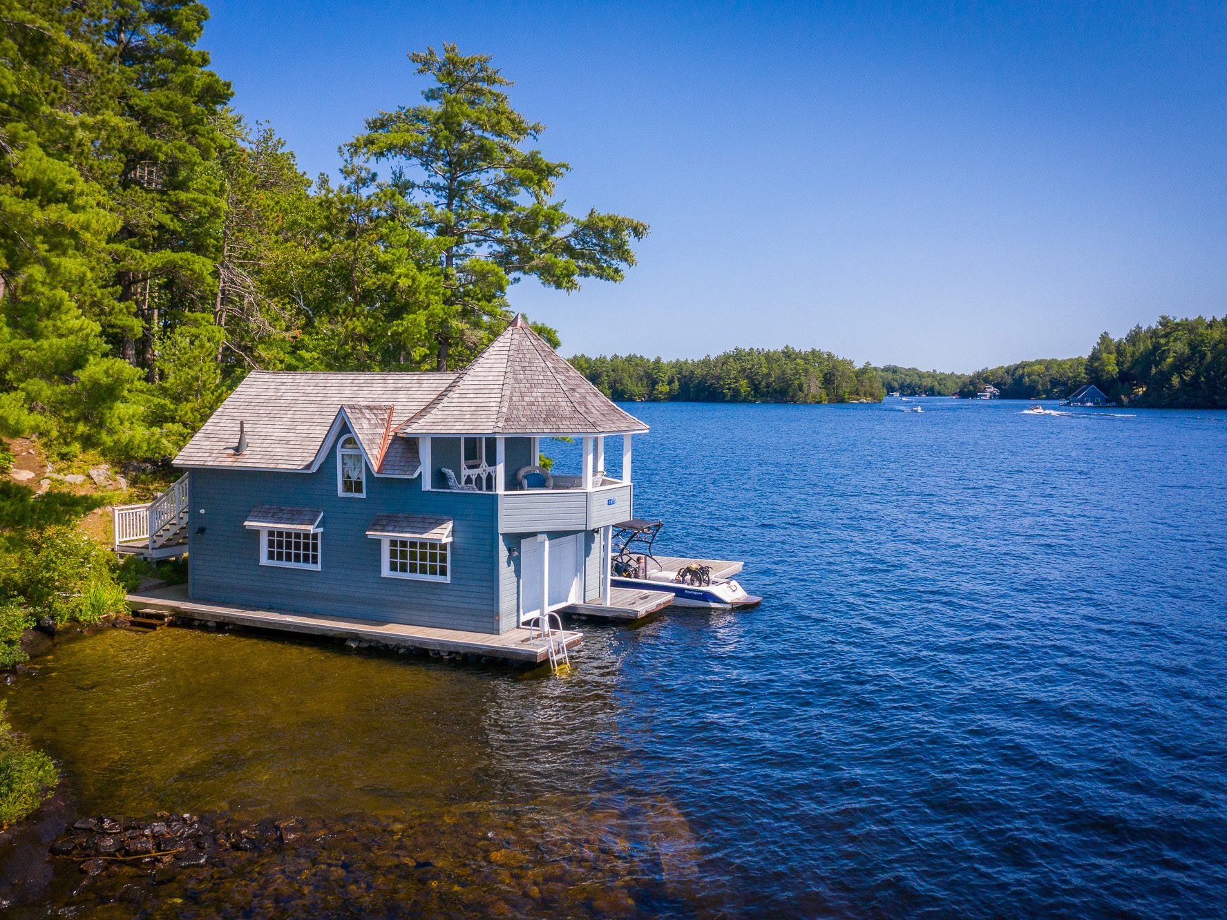 Urania Island canada blue boat house