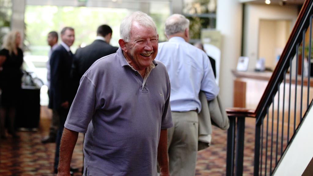 Sir Ron Brierley at the Australian Pharmaceutical Industries Limited AGM in Rosehill, Sydney on Tuesday.