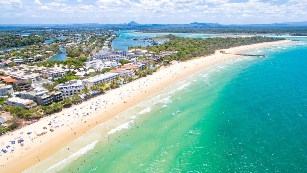 An aerial view of Noosa Heads