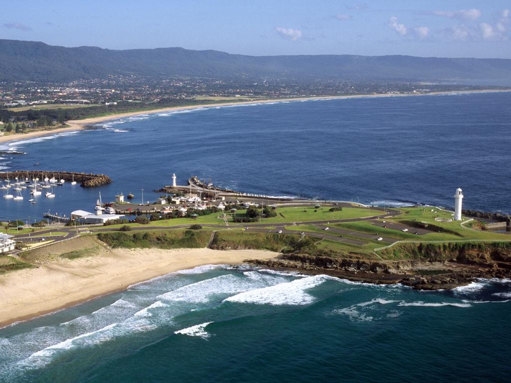 Aerial view of Wollongong. Pic Tourism Wollongong.