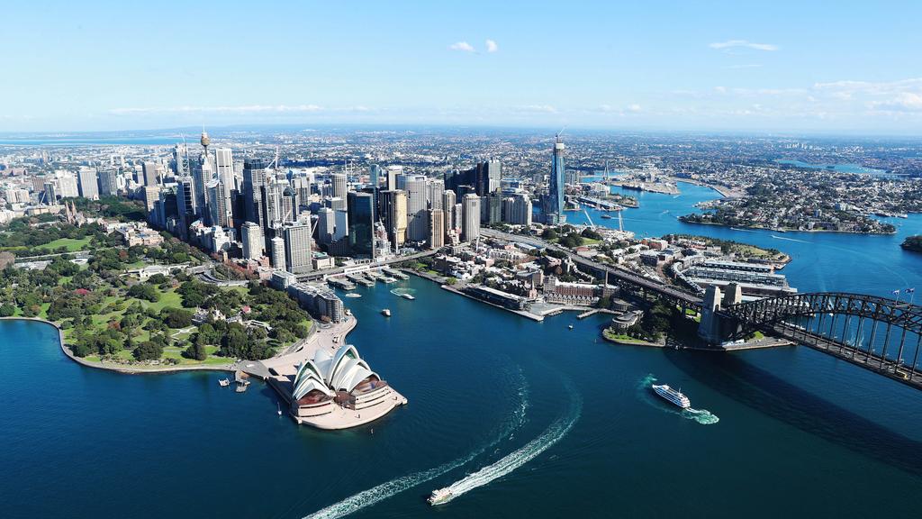 Aerial view of the Sydney CBD