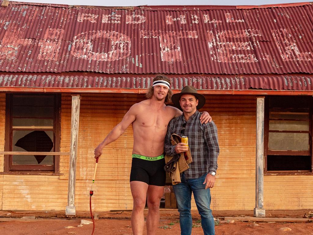 Sports Agent Josh White of Lampoon with one of his clients Nick Cummins. Picture: supplied