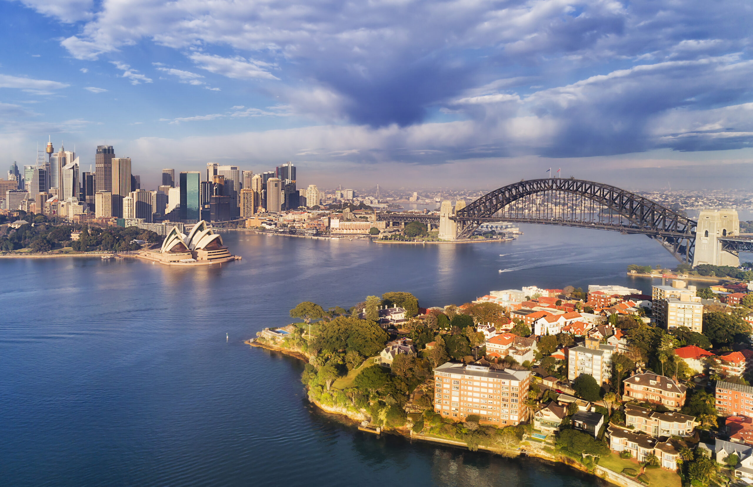 Sydney shoreline with harbour bridge