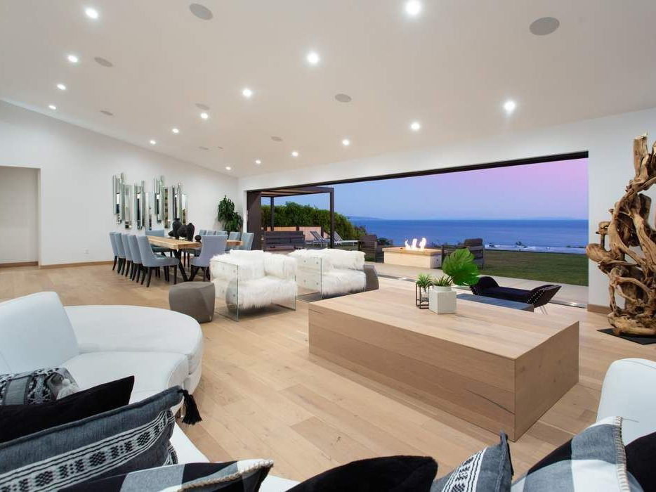 Living room with water views Matthew Perrys new 6 million Pacific Palisades home