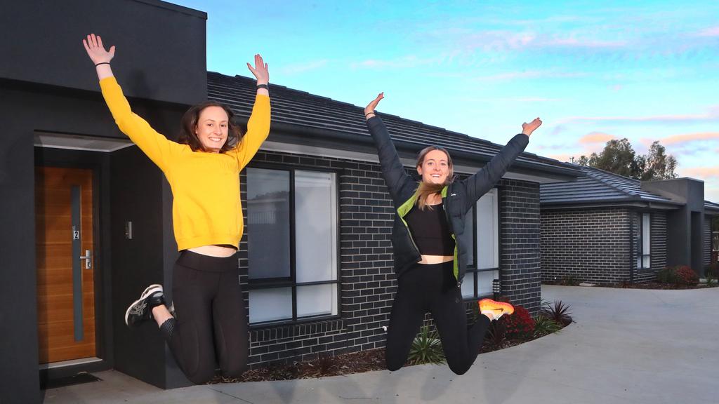 RESHOOT - Two friends have bought their first homes next door to each other in Norlane.