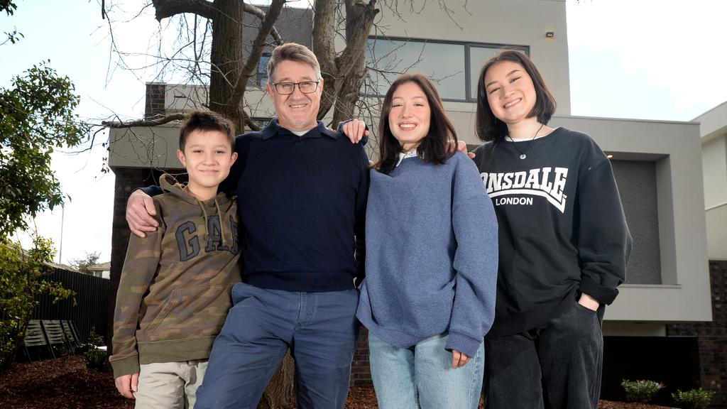 Allan Morriss and family outside development